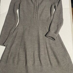 Elegant Gray Knit Dress